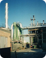 Fumes cleaning system bituminous membranes